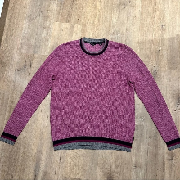 Ted Baker London Sea Salt Contrast textured Sweater - Picture 3 of 6